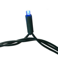 24.5' UL 50L Blue 5MM LED Connectible Light Set With Green Wire