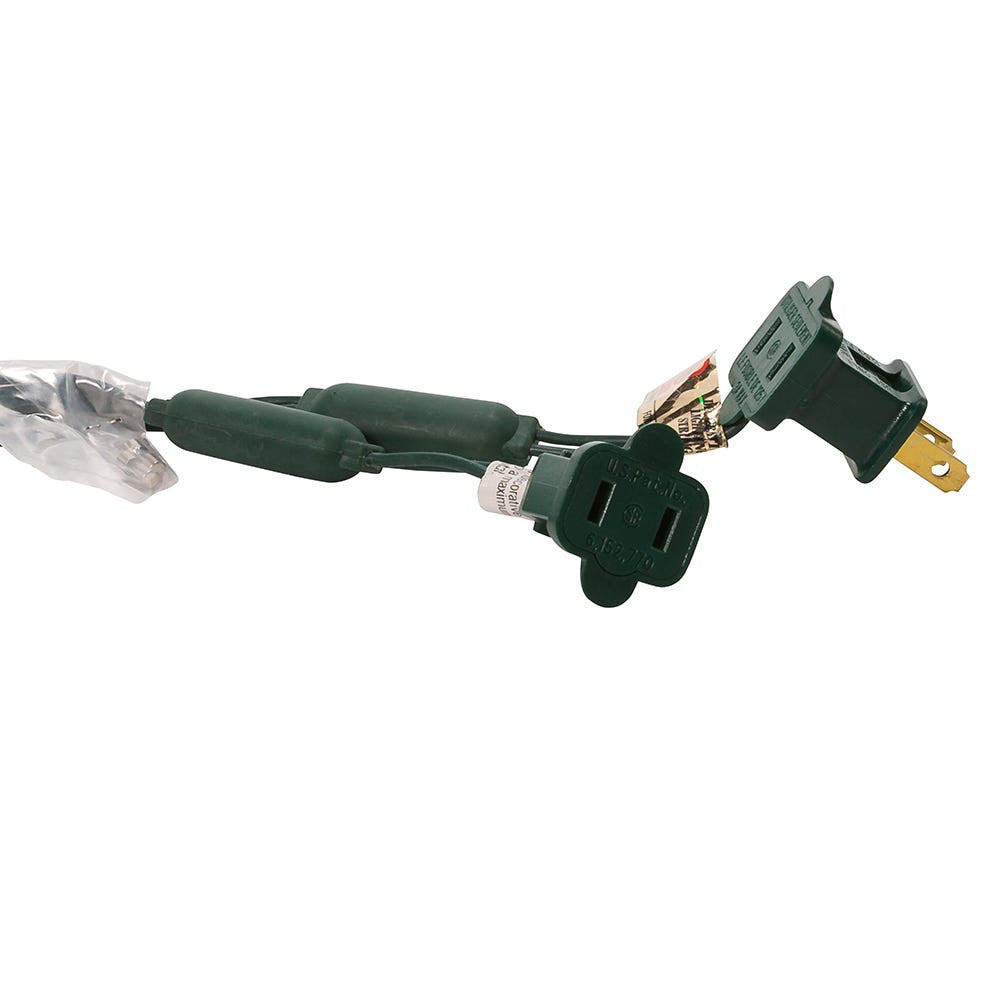 24.5' UL 50L Blue 5MM LED Connectible Light Set With Green Wire