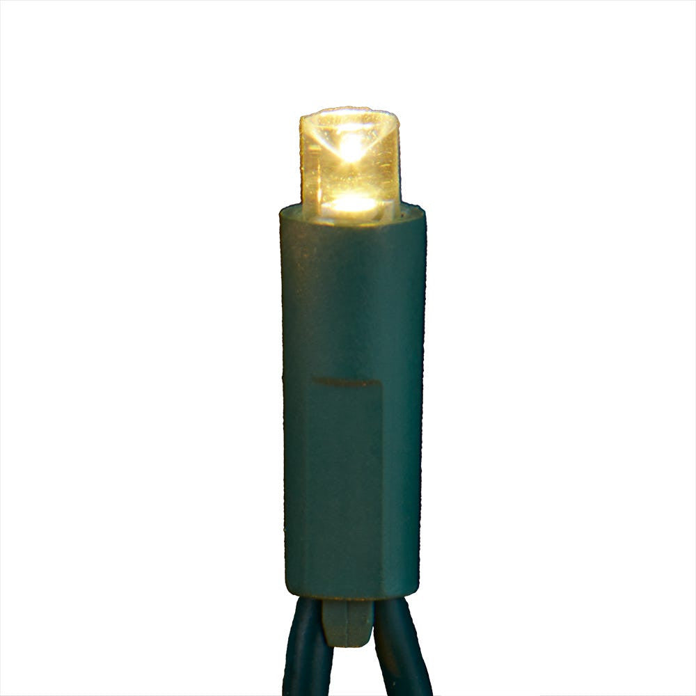 24.5' UL 50L Warm, Pure White & Classic White 5MM LED Connectible Light Set With Green Wire