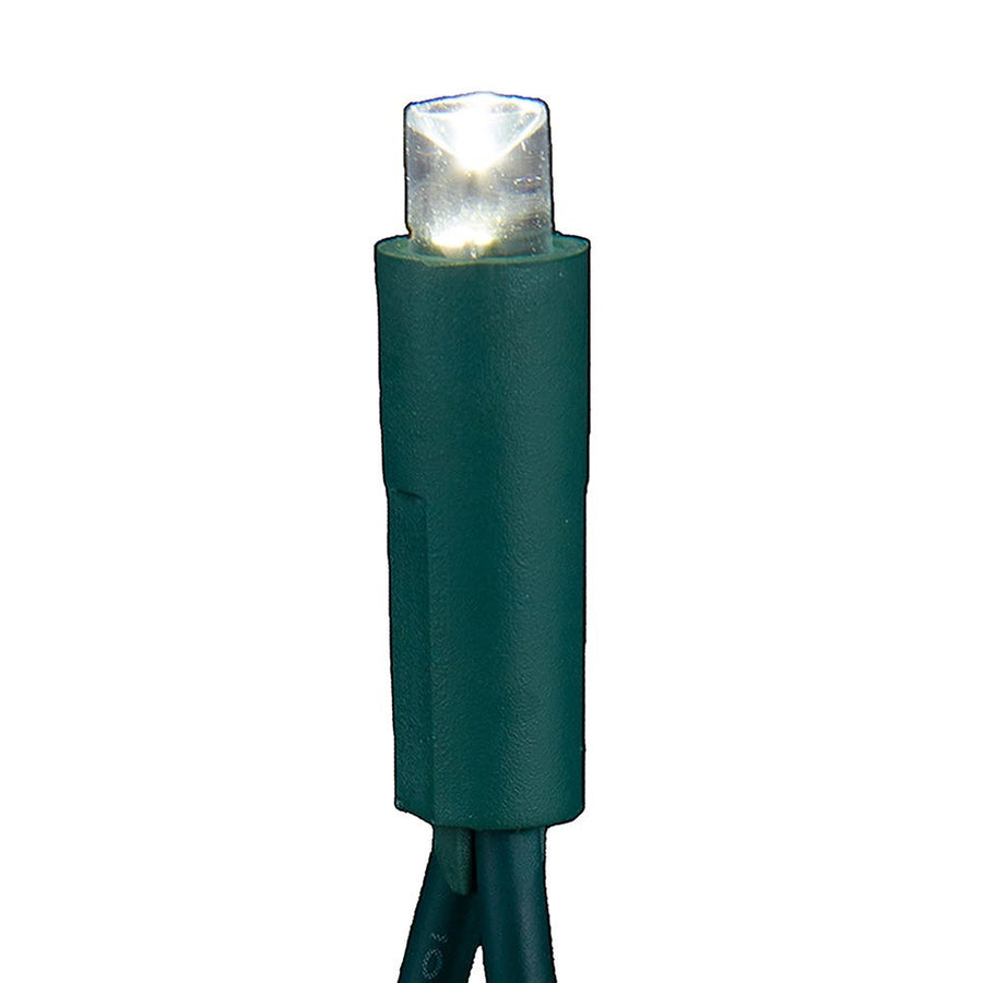 24.5' UL 50L Warm, Pure White & Classic White 5MM LED Connectible Light Set With Green Wire