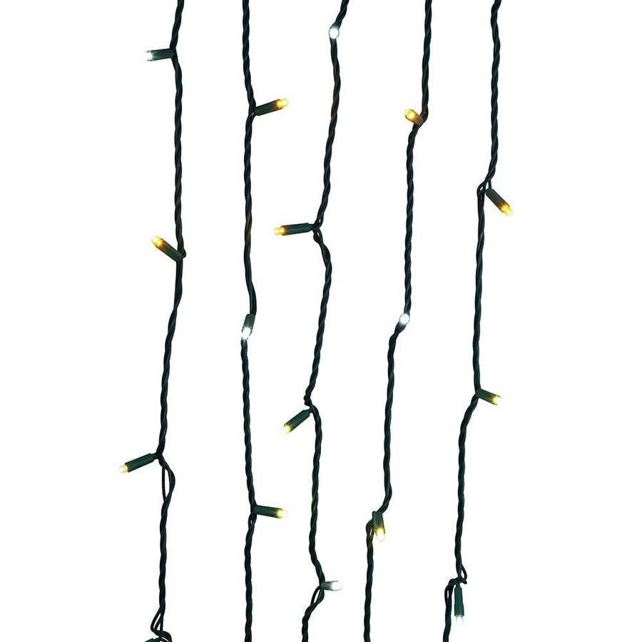 24.5' UL 50L Warm, Pure White & Classic White 5MM LED Connectible Light Set With Green Wire
