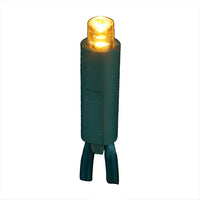 24.5' UL 50L Classic White 5MM LED Connectible Light Set With Green Wire