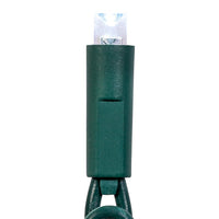 24.5' UL 50L Cool White 5MM LED Connectible Light Set With Green Wire