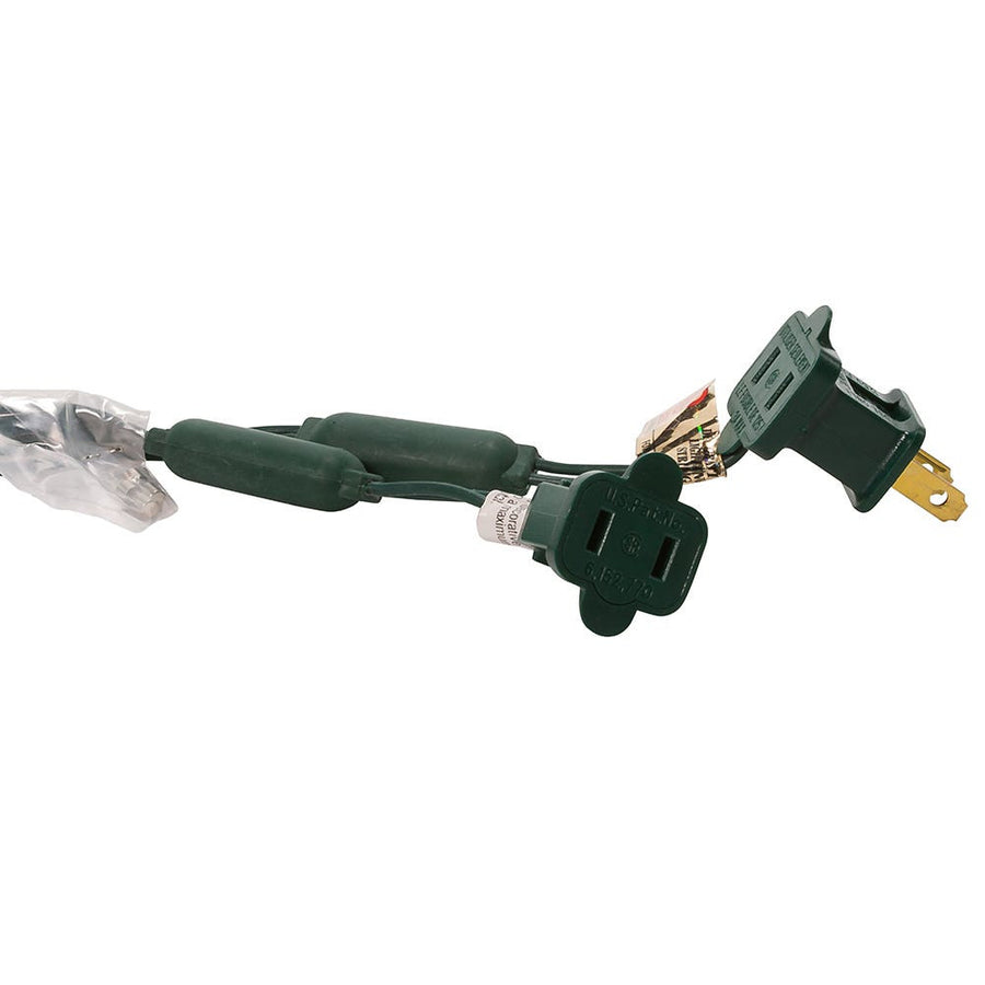 24.5' UL 50L Cool White 5MM LED Connectible Light Set With Green Wire