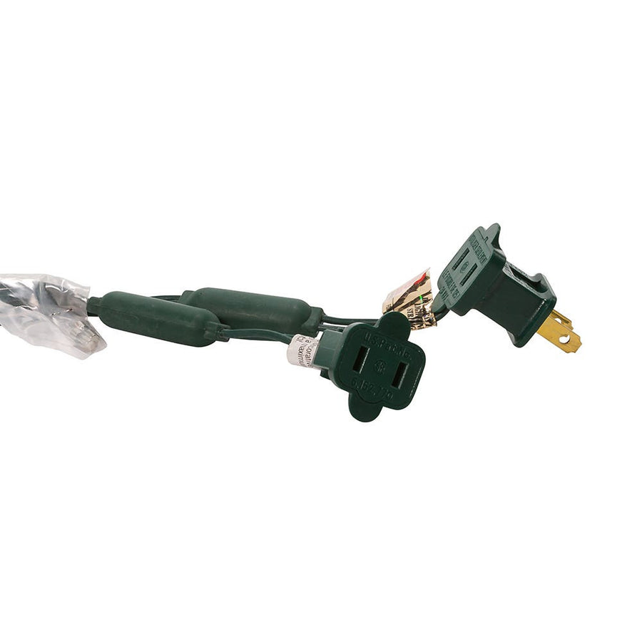 24.5' UL 50L Green 5MM LED Connectible Light Set With Green Wire