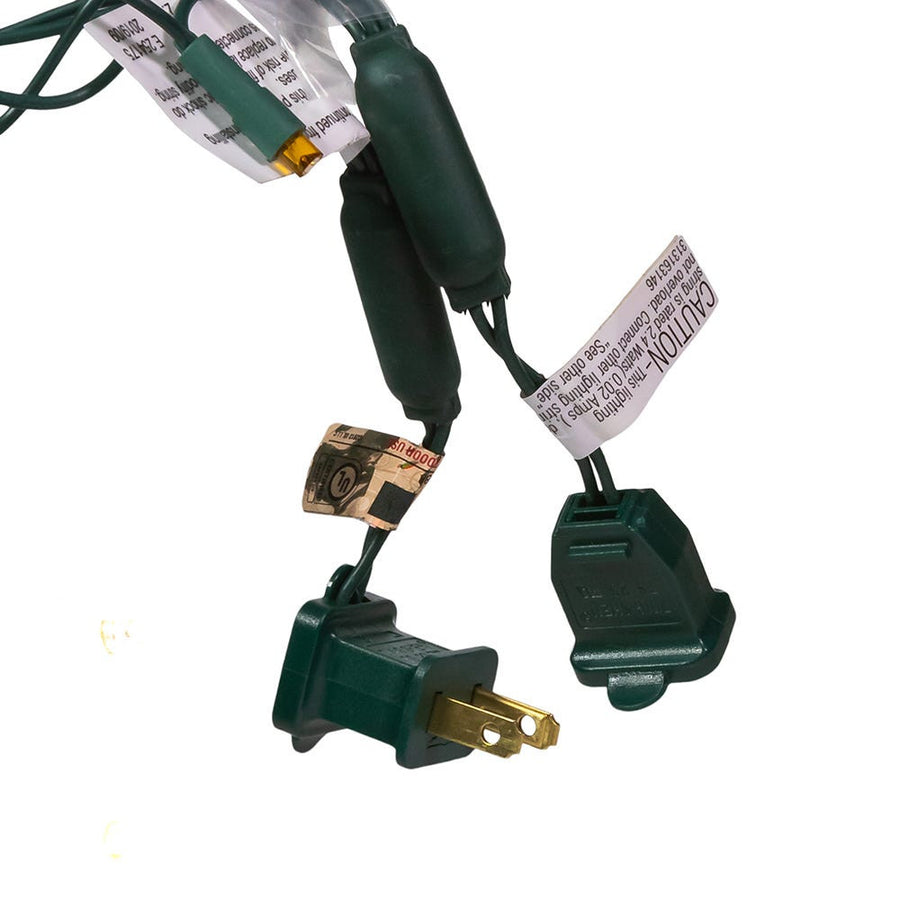 24.5' UL 50L Multicolored 5MM LED Connectible Light Set With Green Wire