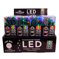 24.5' UL 50L Multicolored 5MM LED Connectible Light Set With Green Wire