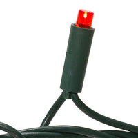 24.5' UL 50L Red 5MM LED Connectible Light Set With Green Wire