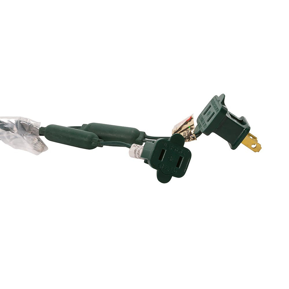 24.5' UL 50L Red 5MM LED Connectible Light Set With Green Wire