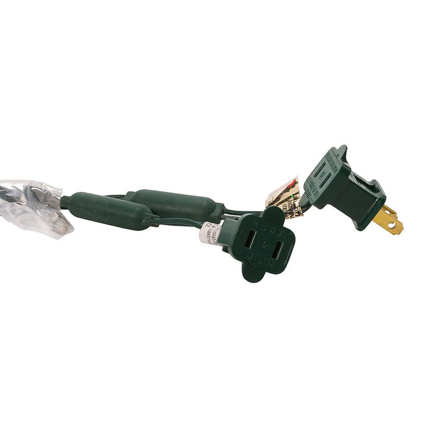 24.5' UL 50L Red 5MM LED Connectible Light Set With Green Wire