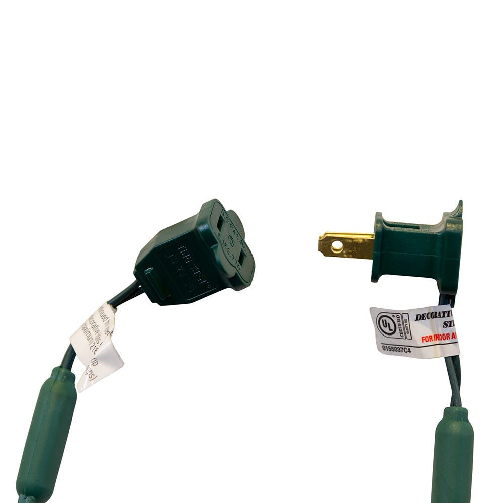 24.5' UL 50L Red & Pure White 5MM LED Connectible Light Set With Green Wire