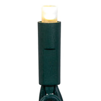 24.5' UL 50L Warm White Frost 5MM LED Connectible Light Set With Green Wire