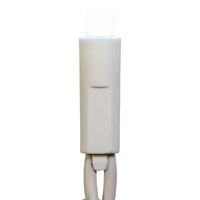 24.5' UL 50L Cool White Frost 5MM LED Connectible Light Set With White Wire
