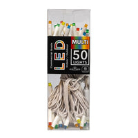 24.5' UL 50L Multicolored 5MM LED Connectible Light Set With White Wire