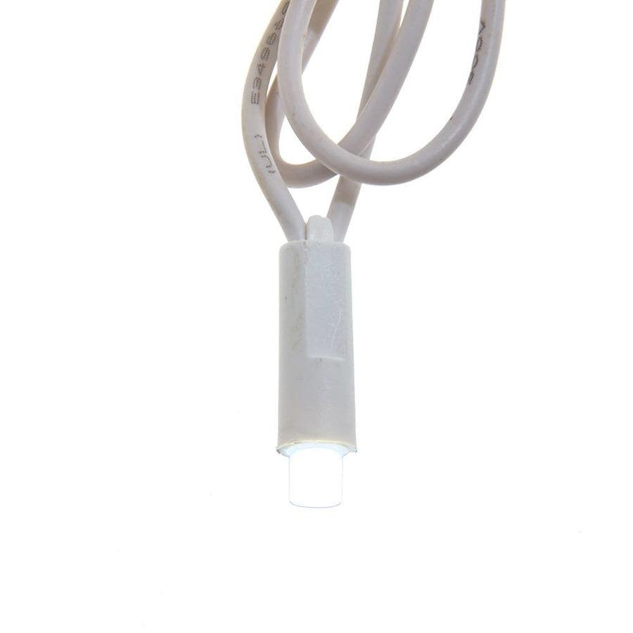 24.5' UL 50L Pure White Frost Twinkle 5MM LED Connectible Light Set With White Wire