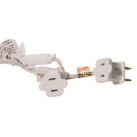 24.5' UL 50L Warm White Twinkle 5MM LED Connectible Light Set With White Wire