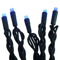 49.5' UL 100L Blue 5MM LED Connectible Light Set With Green Wire