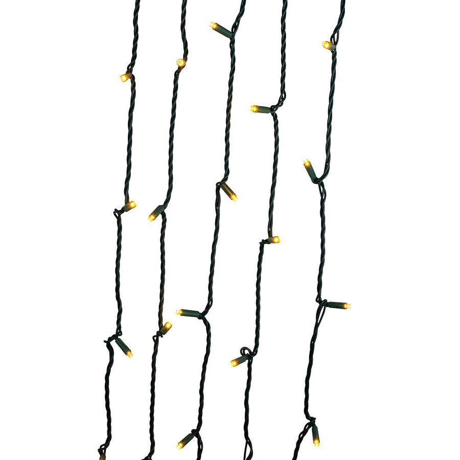49.5' UL 100L Classic Warm White 5MM LED Connectible Light Set With Green Wire