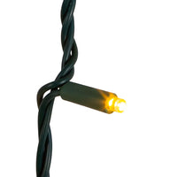 49.5' UL 100L Classic Warm White 5MM LED Connectible Light Set With Green Wire