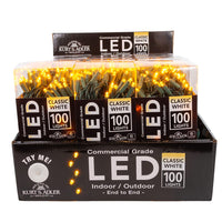 49.5' UL 100L Classic Warm White 5MM LED Connectible Light Set With Green Wire