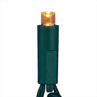 49.5' UL 100L Classic Warm White 5MM LED Connectible Light Set With Green Wire