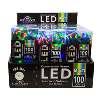 49.5' UL 100L Multicolored 5MM LED Connectible Light Set With Green Wire