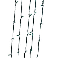 49.5' UL 100L Pure White 5MM LED Connectible Light Set With Green Wire