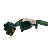 49.5' UL 100L Pure White 5MM LED Connectible Light Set With Green Wire