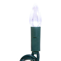 24.5' UL 50L C3 Diamond Cool White LED Connectible Light Set With Green Wire