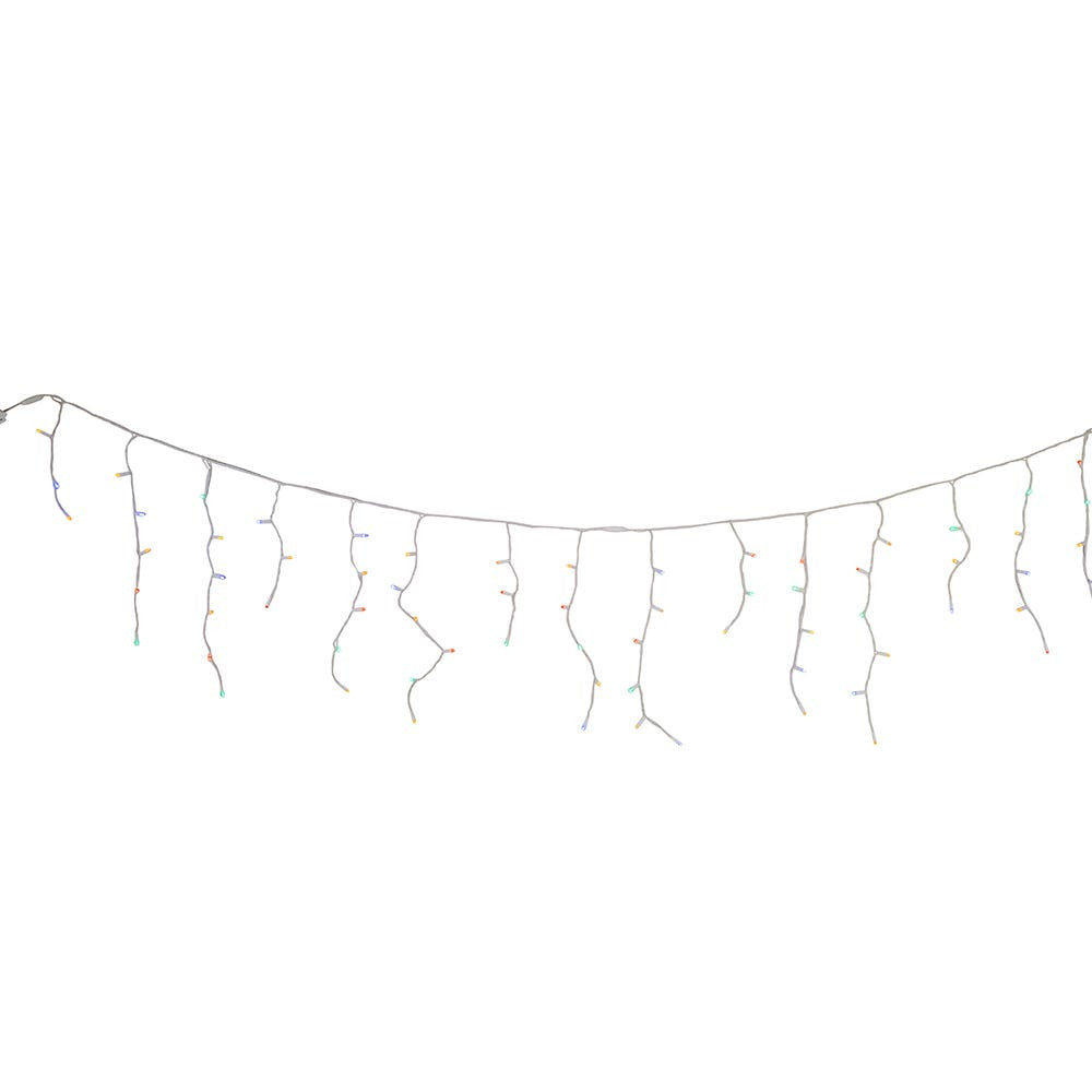 7' 70-Light Commercial Grade Multicolor LED Icicle Light In PDQ