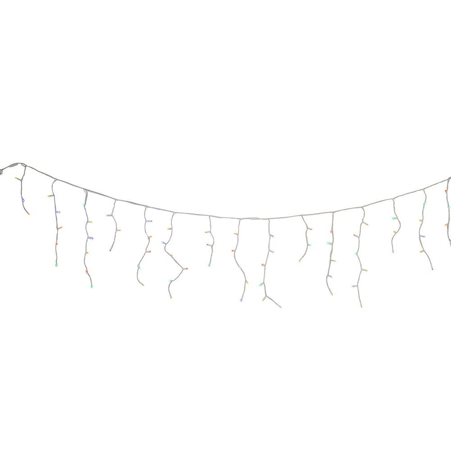 7' 70-Light Commercial Grade Multicolor LED Icicle Light In PDQ