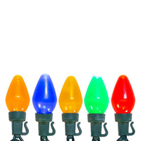 12' UL 25L Multicolored Pearl C7 LED Connectible Light Set With Green Wire