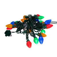12' UL 25L Multicolored Pearl C7 LED Connectible Light Set With Green Wire