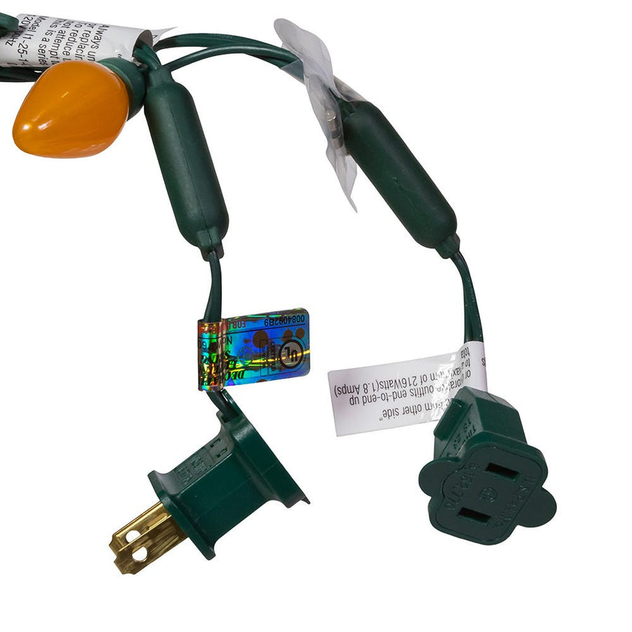 12' UL 25L Multicolored Pearl C7 LED Connectible Light Set With Green Wire