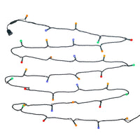 12' UL 35L Multicolor G12 LED Connectible Light Set With Green Wire