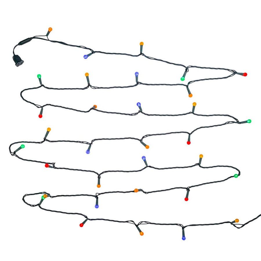 12' UL 35L Multicolor G12 LED Connectible Light Set With Green Wire