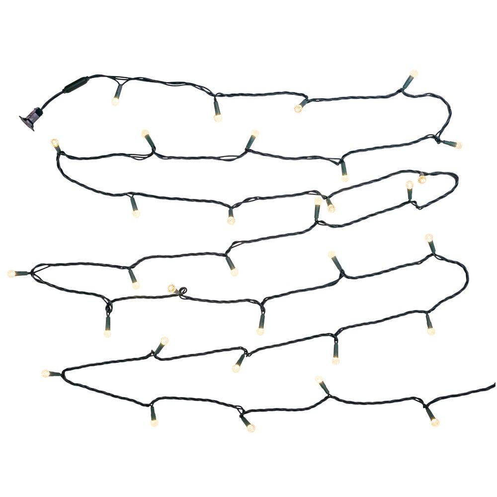 12' UL 35L Warm White G12 LED Connectible Light Set With Green Wire