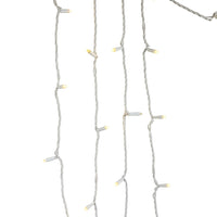 24.5' UL 50L Warm White Soft Twinkle 5MM LED Connectible Light Set With White Wire