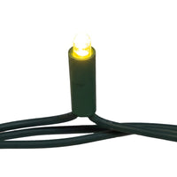 16.3' UL 50L Convex Warm White 5MM LED Connectible Light Set With Green Wire