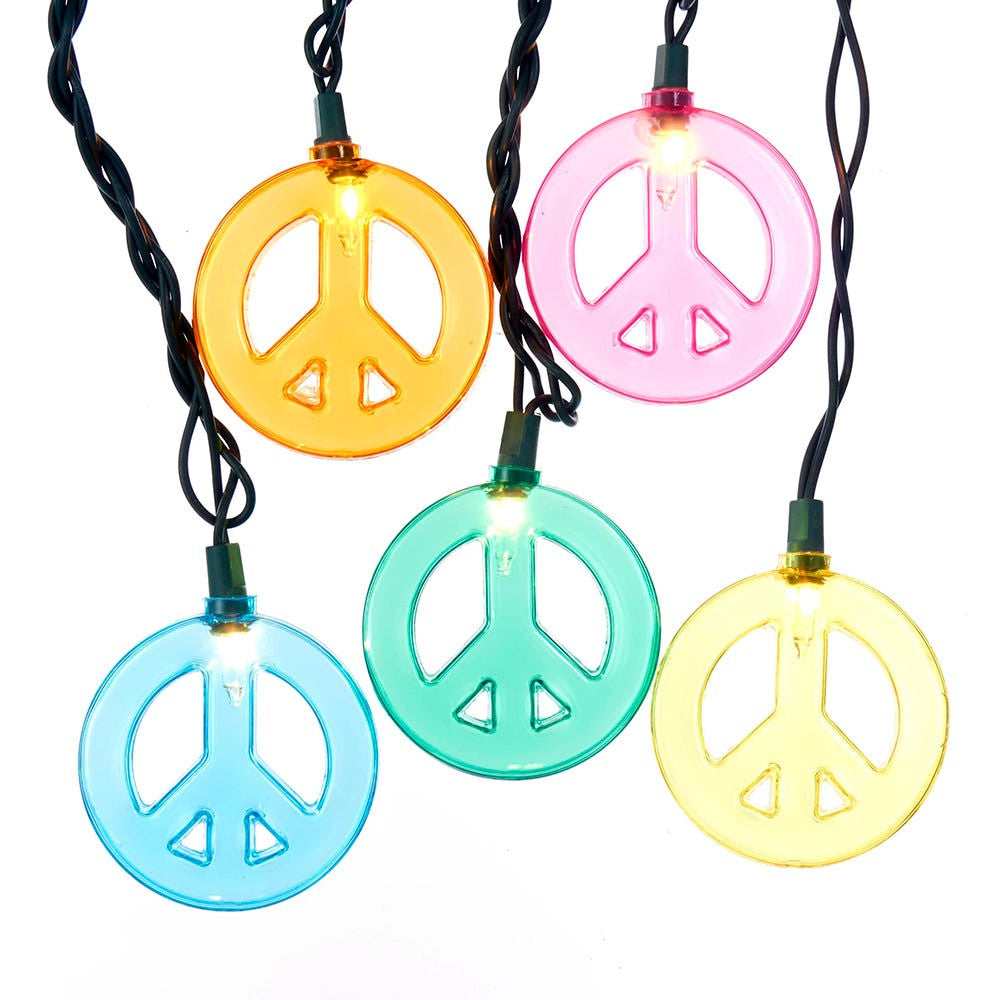 9' UL 10L Peace Sign Light Set