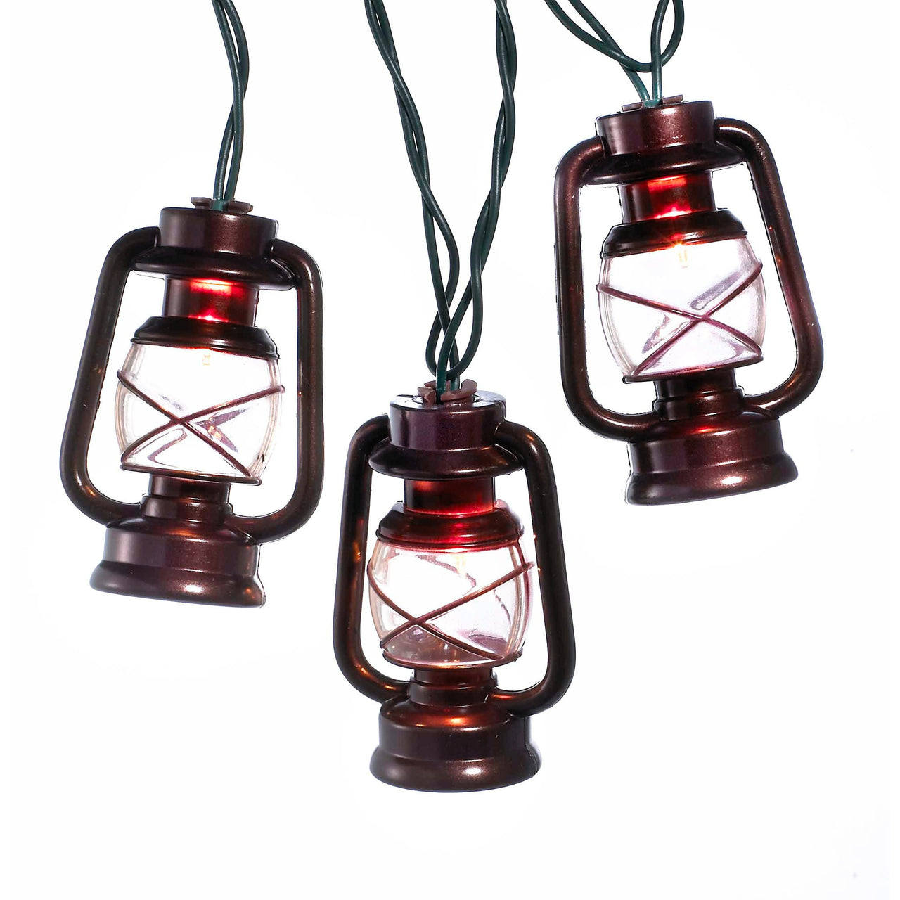 9' UL 10L Brass Lantern Connectible Light Set