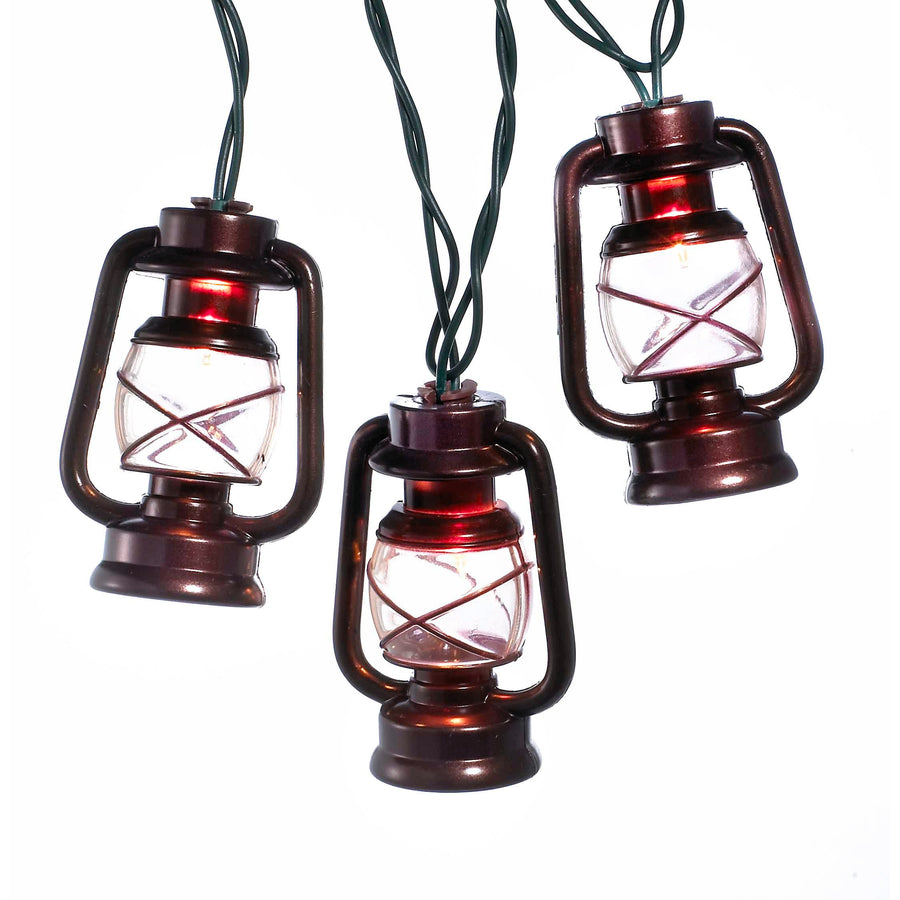 9' UL 10L Brass Lantern Connectible Light Set