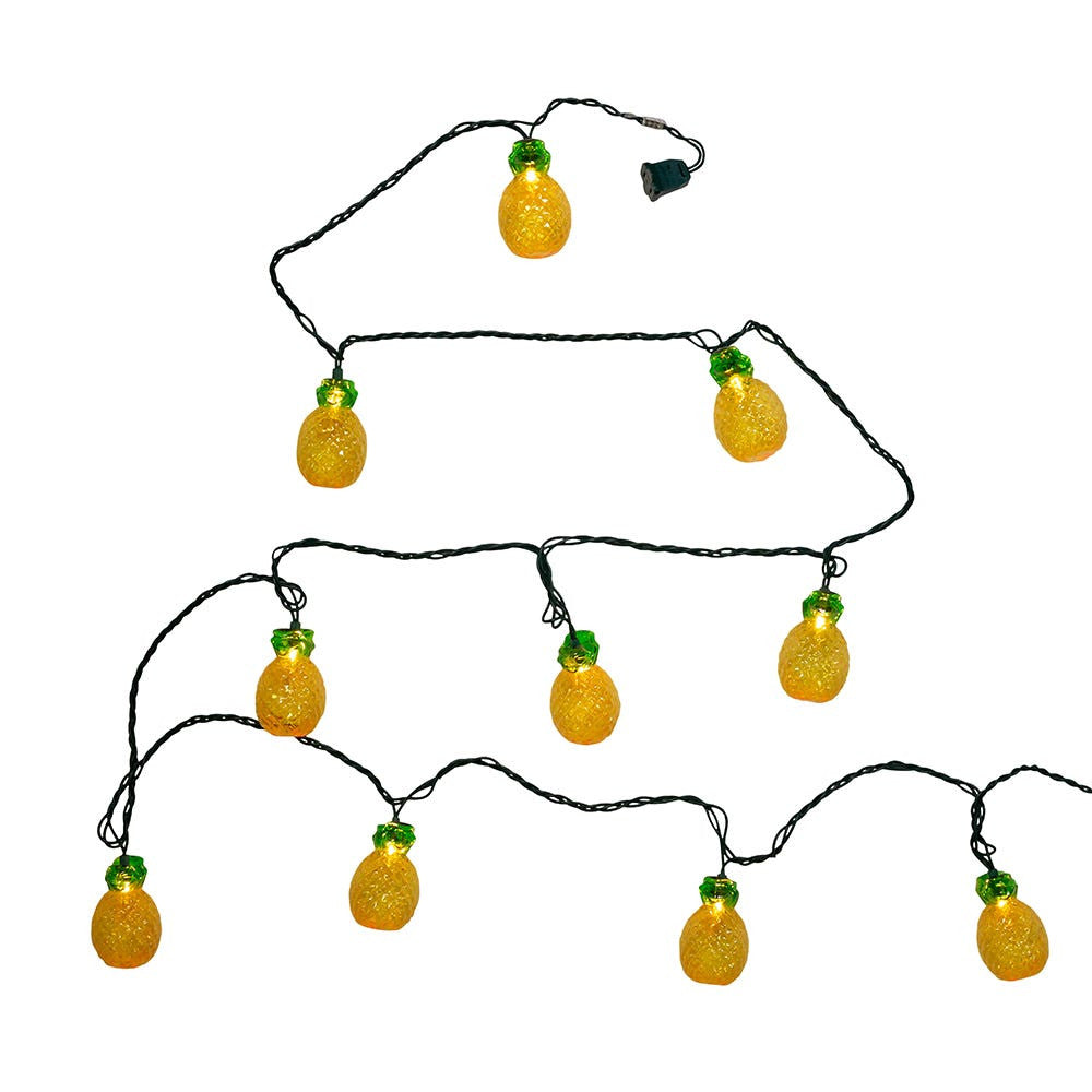 9' UL 10L Glass-Look Pineapple Light Set