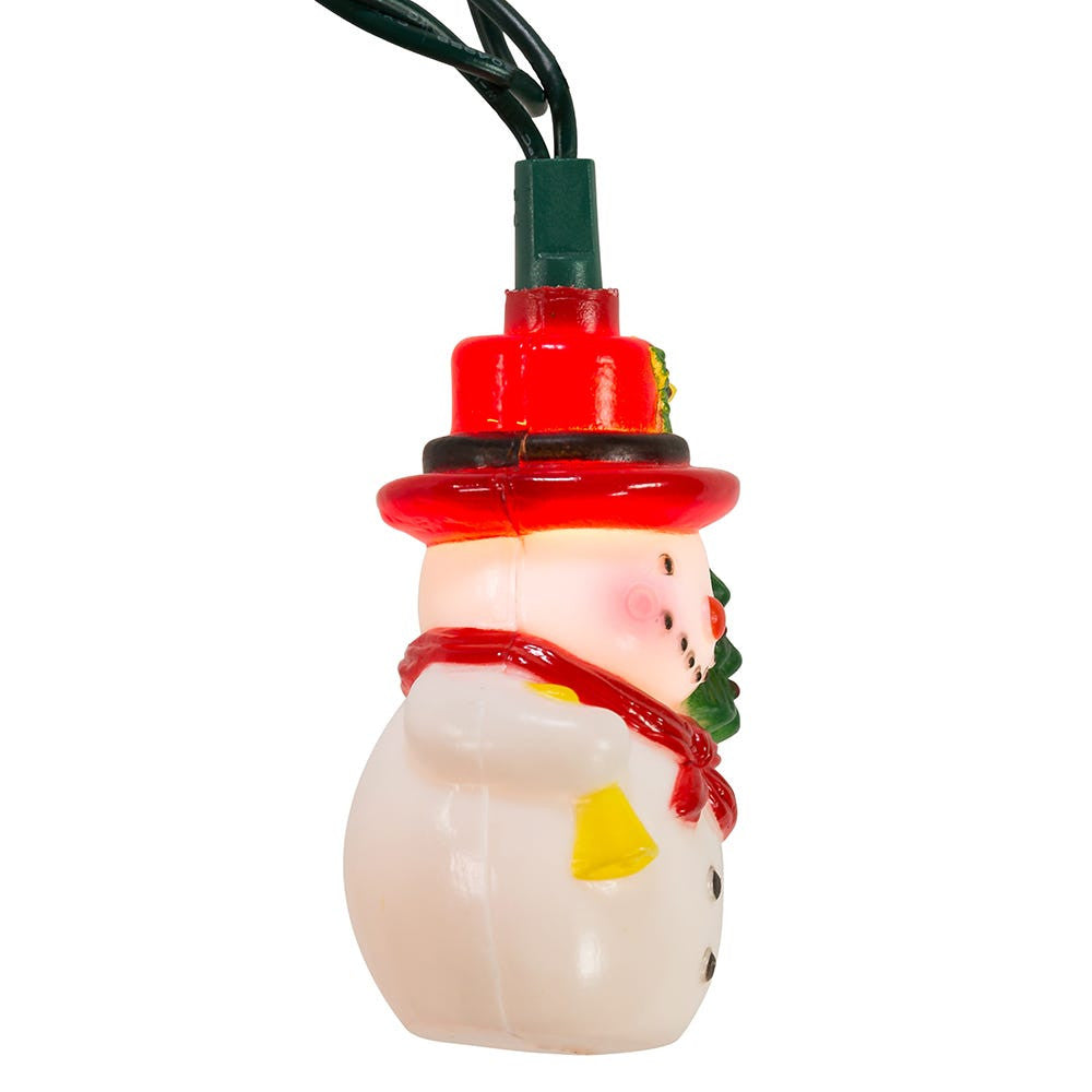 9' UL 10L Snowman With Christmas Tree Light Set
