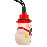 9' UL 10L Snowman With Christmas Tree Light Set