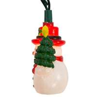 9' UL 10L Snowman With Christmas Tree Light Set