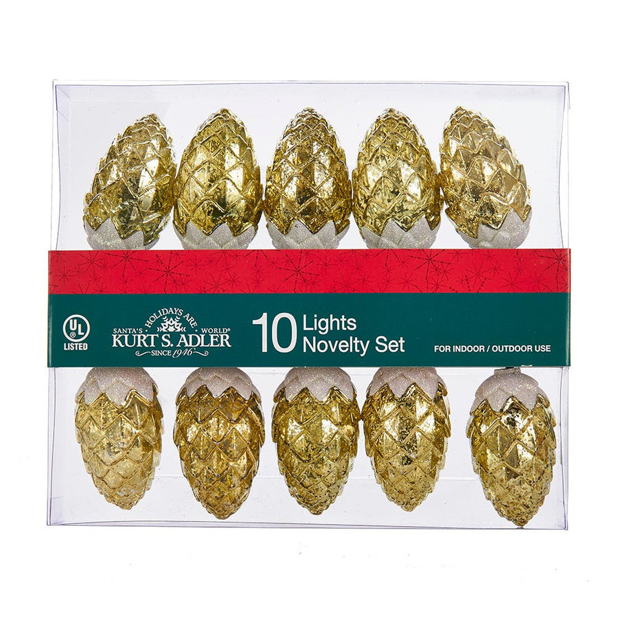 9' UL 10L Mercury Pinecone Light Set