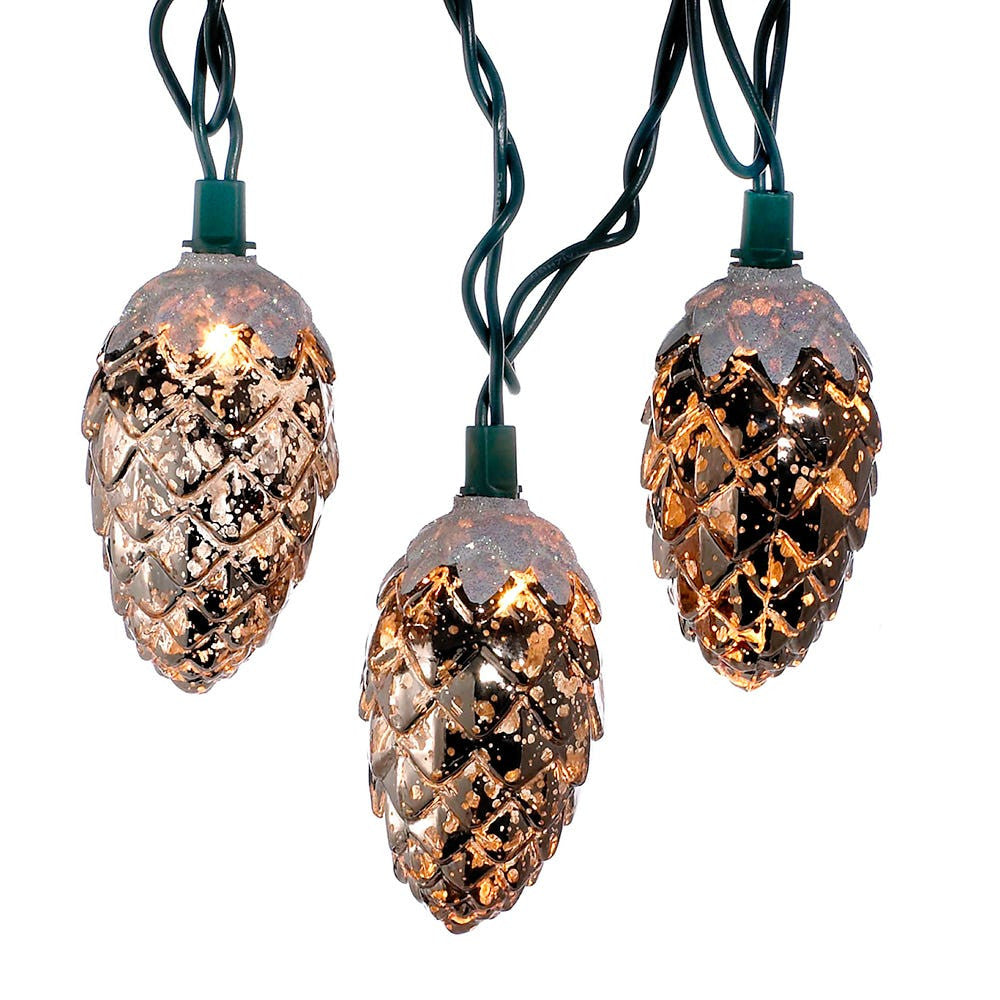 9' UL 10L Mercury Pinecone Light Set