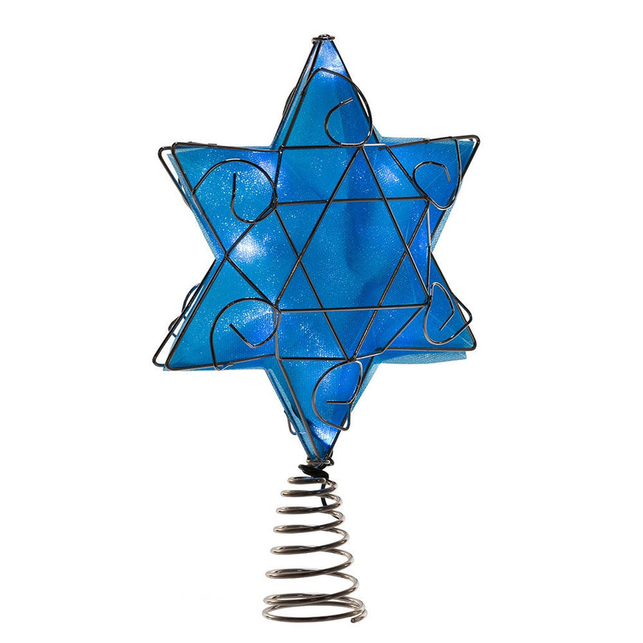8.1" UL 10L Hanukkah Star Shimmer LED Treetop