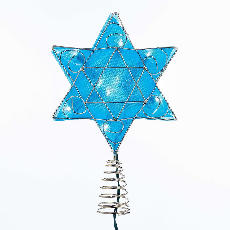 8.1" UL 10L Hanukkah Star Shimmer LED Treetop